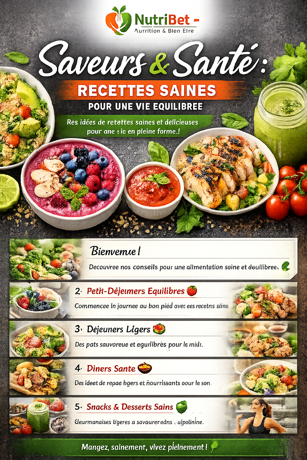 Le Secret d'une Bonne Alimentation — Recettes Saines & Savoureuses